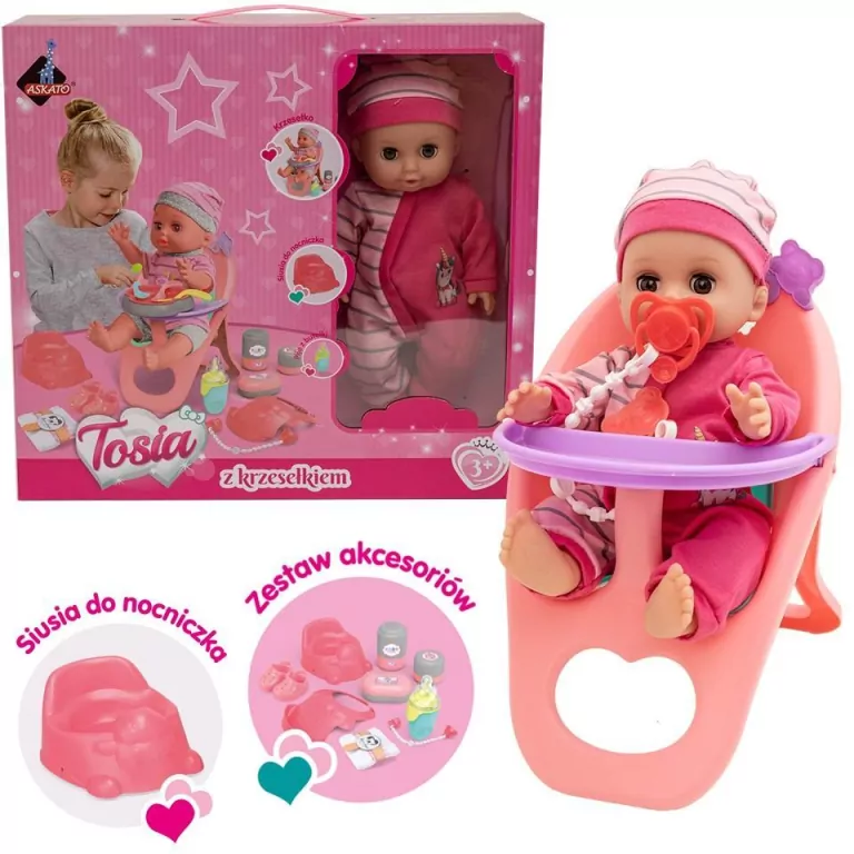 Lalka z krzesełkiem do karmienia - tantis.pl