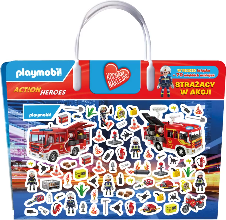 Playmobil Action Heroes. Kocham naklejać. Strażacy w akcji - tantis.pl
