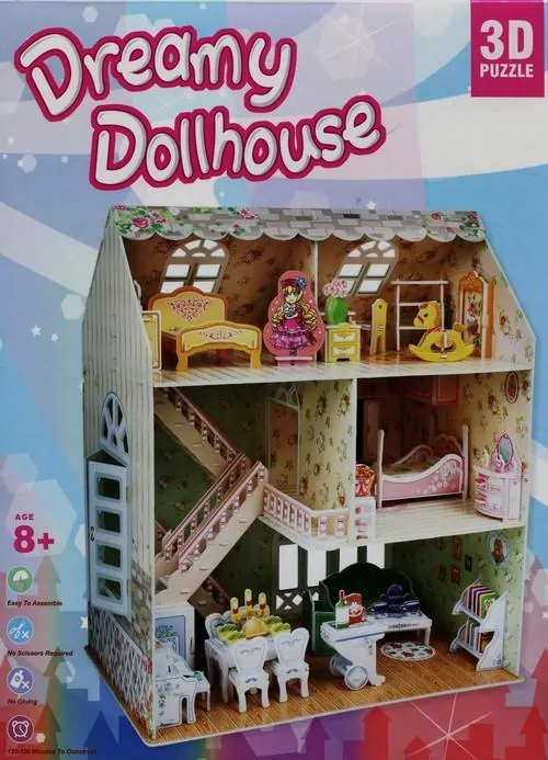 Puzzle 3D. Dreamy Dollhouse. Domek dla lalek - tantis.pl