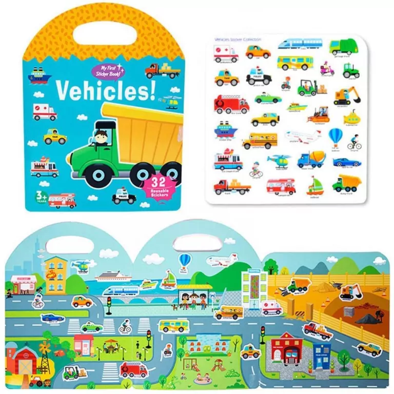 Książeczka z naklejkami pojazdy - tantis.pl