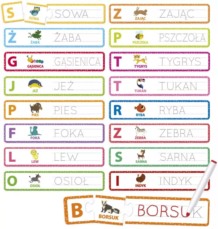 Lisciani Czytam, Piszę I Bawię Się - Zwierzęta Carotina - tantis.pl