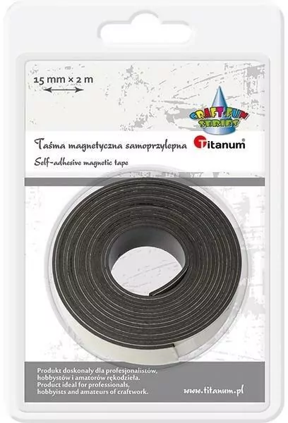 Taśma magnetyczna samoprzylepna 15mmx2m czarna - tantis.pl