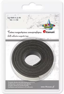 Taśma magnetyczna samoprzylepna 15mmx2m czarna