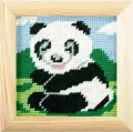 Haft z ramką. Moje pierwsze wyszywanie - Miś panda - tantis.pl