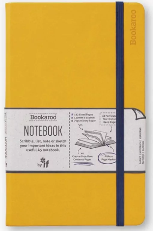 Bookaroo Notatnik Journal A5. Żółty - tantis.pl