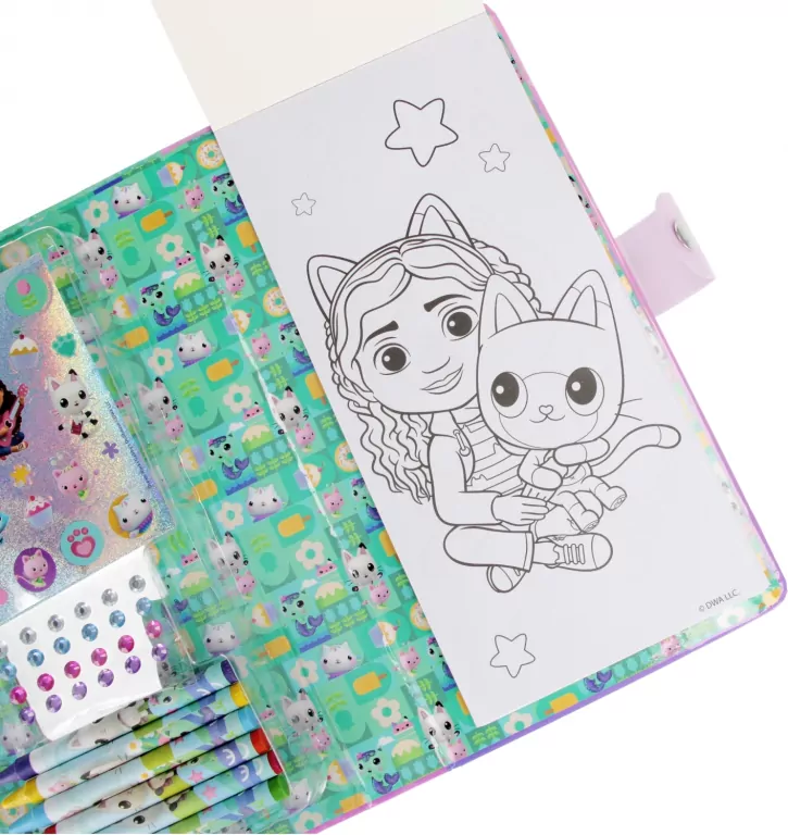 Zestaw kreatywny do kolorowania naklejki Gabby - tantis.pl