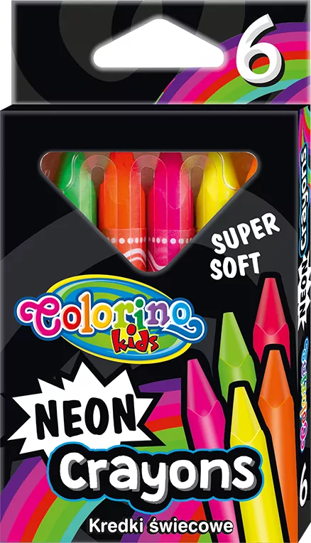 Kredki świecowe neonowe 6 kolorów - tantis.pl
