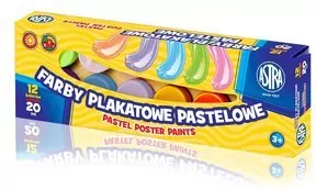 Farby plakatowe pastelowe. 12 kolorów - tantis.pl