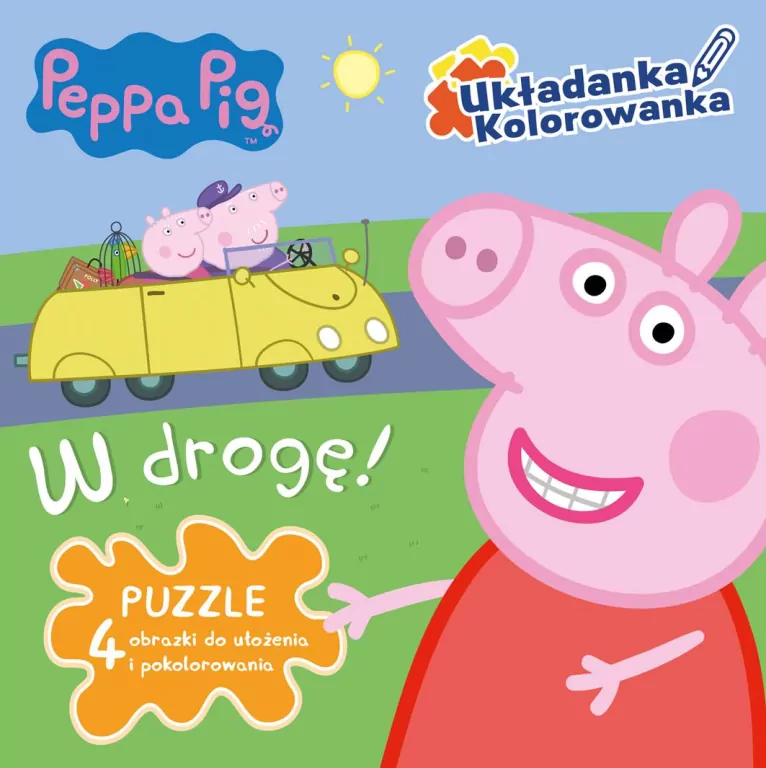 Peppa Pig. Układanka Kolorowanka nr 1 W drogę! - tantis.pl
