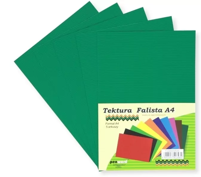Tektura falista A4. Ciemnozielona - tantis.pl