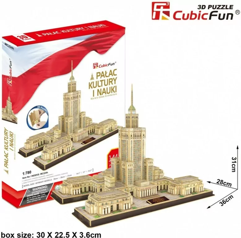 Puzzle 3D Pałac Kultury i Nauki - tantis.pl
