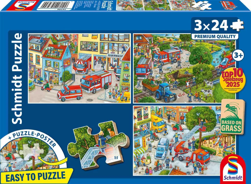 Puzzle 3x24 Straż pożarna - tantis.pl