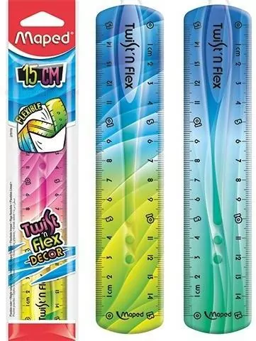 Linijka Twist'n Flex Decor niełamliwa 15cm. - tantis.pl