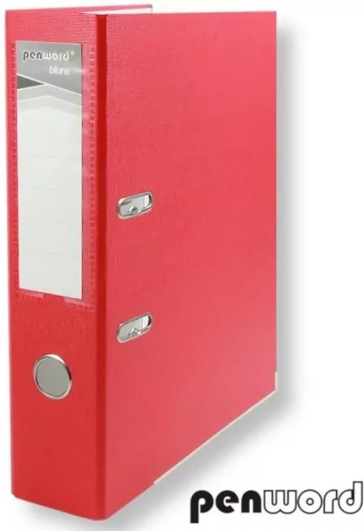 Segregator A4 z okuciem 7,5cm czerwony - tantis.pl
