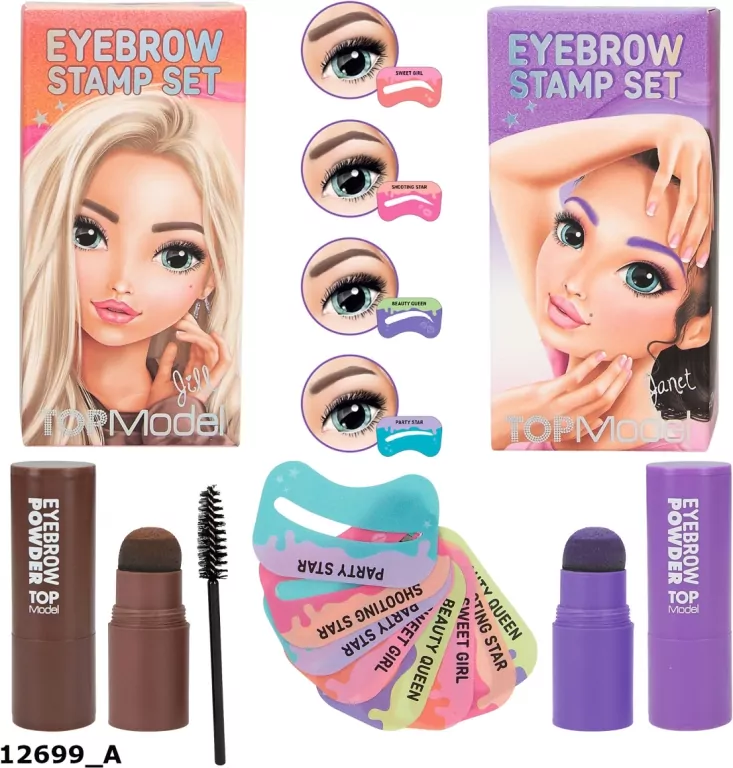 Puder do brwi Top Model 2 wzory BEAUTY&ME - tantis.pl