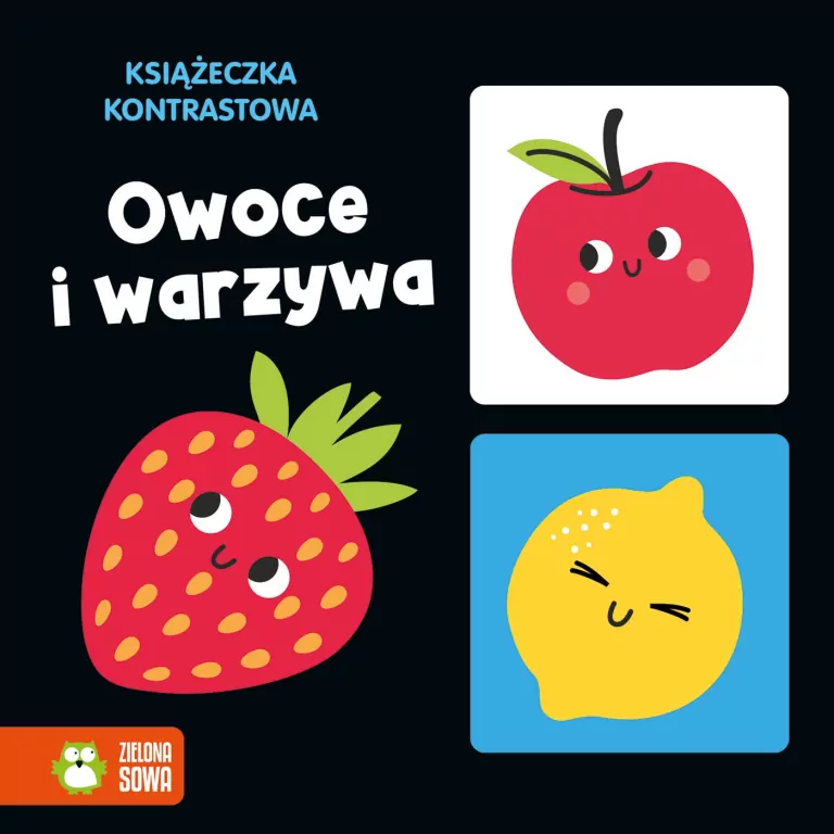 Książeczka kontrastowa. Owoce i warzywa - tantis.pl