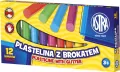 Plastelina z brokatem 12 kolorów - tantis.pl