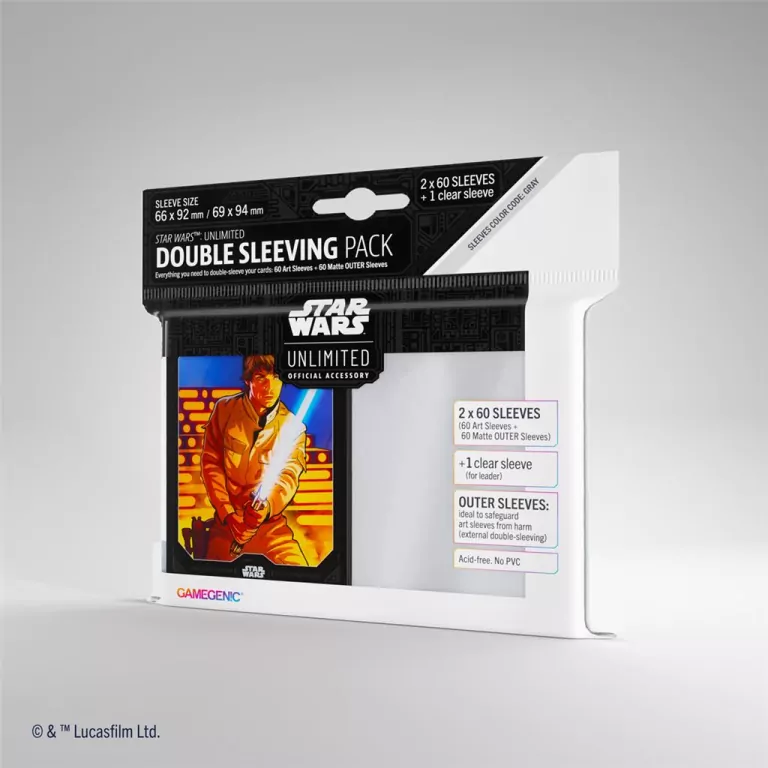 Gamegenic: Star Wars Unlimited - Double Sleeving Pack - Luke Skywalker - tantis.pl