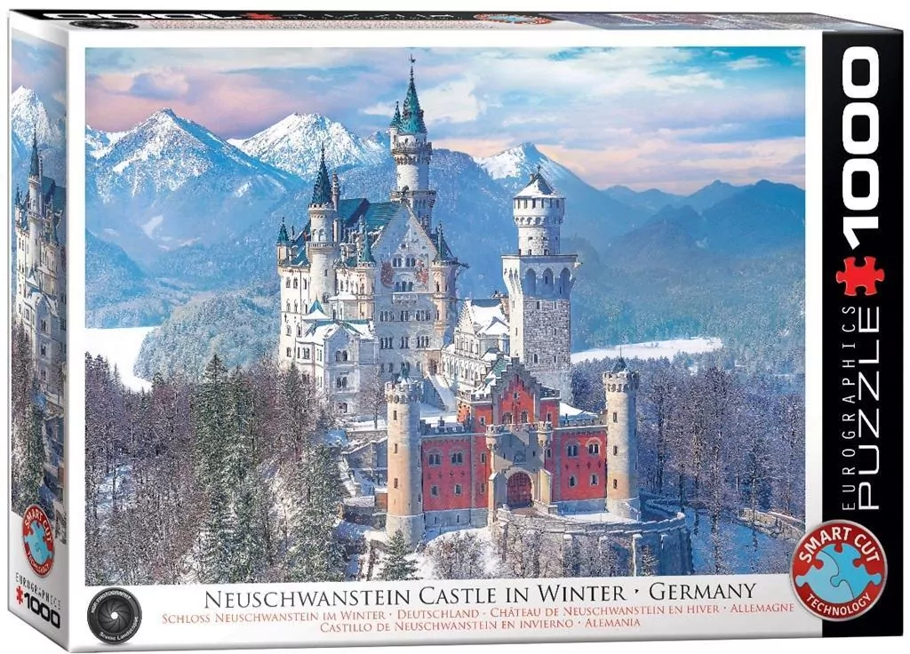 Puzzle 1000 Zamek Neuschwanstein zimą Niemcy  6000-5419 - tantis.pl