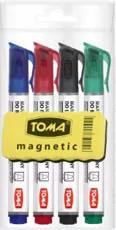 Toma. Marker do tablic 4 kolory + ścierak - tantis.pl
