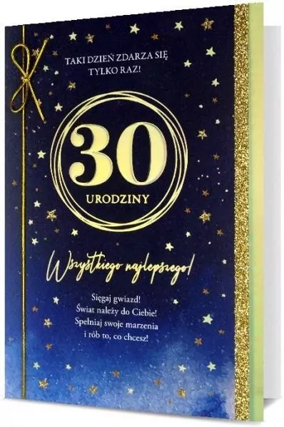 Karnet okolicznościowy B6. Urodziny 30. Pan Dragon - tantis.pl