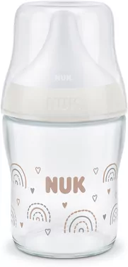 NUK. Perfect Match. Butelka. 120 ml. Z silikonowym smoczkiem. Tęcza - tantis.pl