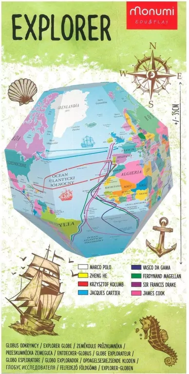 Globus 3D do składania - Odkrywca - tantis.pl