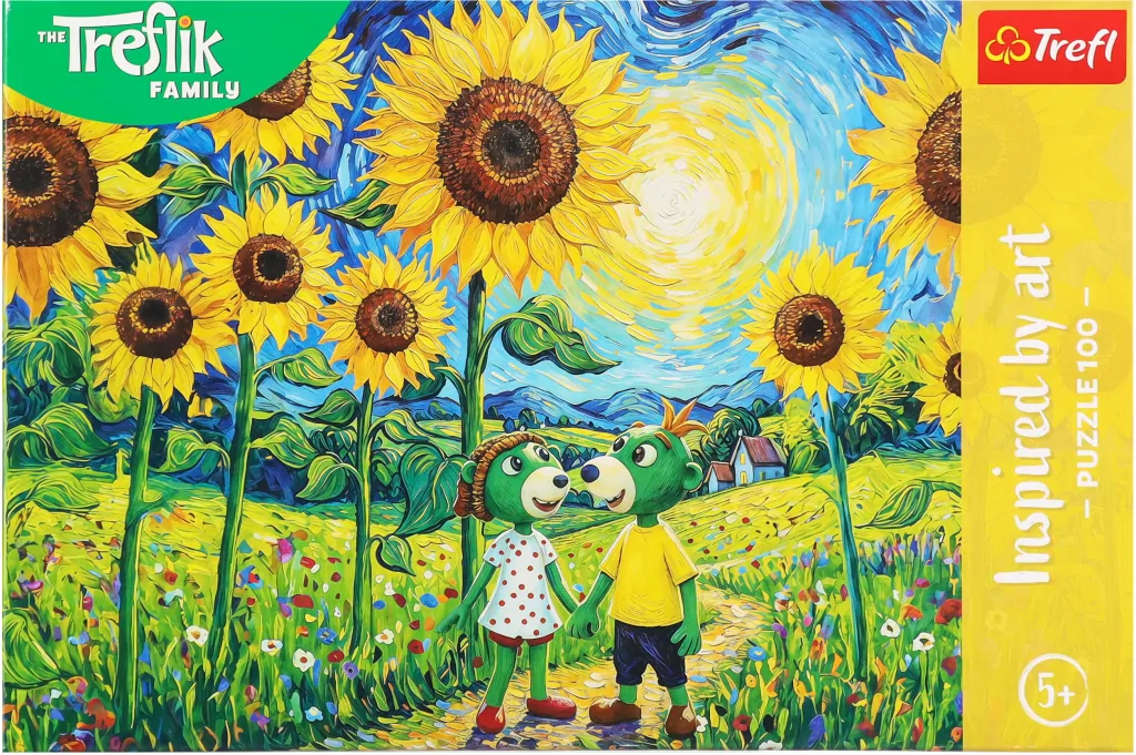Puzzle 100 Spacer wśród słoneczników TREFL - tantis.pl