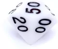 Komplet kości RPG. Białe. Matowe. REBEL - tantis.pl