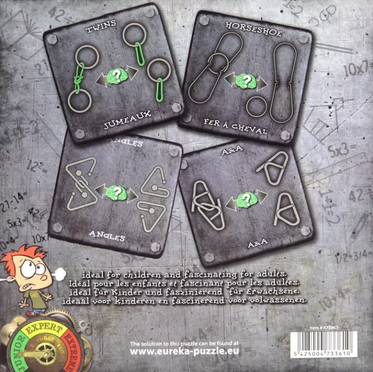 Łamigłowki metalowe 4 sztuki Junior - tantis.pl