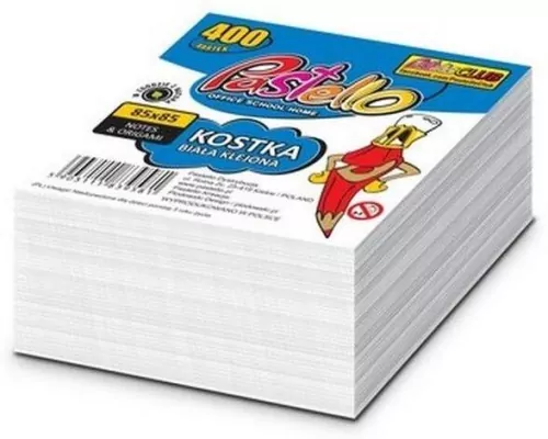 Kostka klejona ECO 85x85x35mm biała