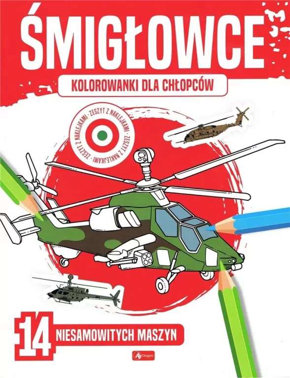 Kolorowanki dla chłopców. Śmigłowce - tantis.pl