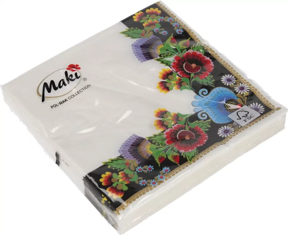 SERWETKA PAP 3W 330X330 LOWICZ BIA/KOL PM OP20S - tantis.pl