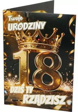 KARNET URODZINY 18 B6 Z KOP ZLO NER A-019 FOL - tantis.pl
