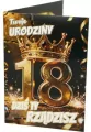 KARNET URODZINY 18 B6 Z KOP ZLO NER A-019 FOL - tantis.pl