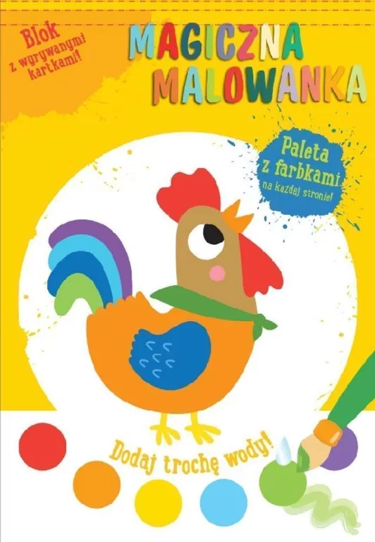 Magiczna malowanka z farbkami. Kogucik - tantis.pl