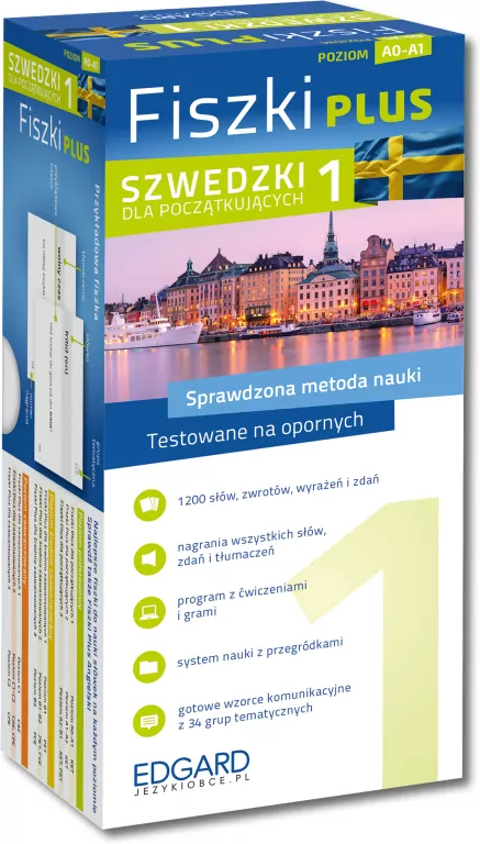 Szwedzki Fiszki PLUS dla początkujących 1 - tantis.pl