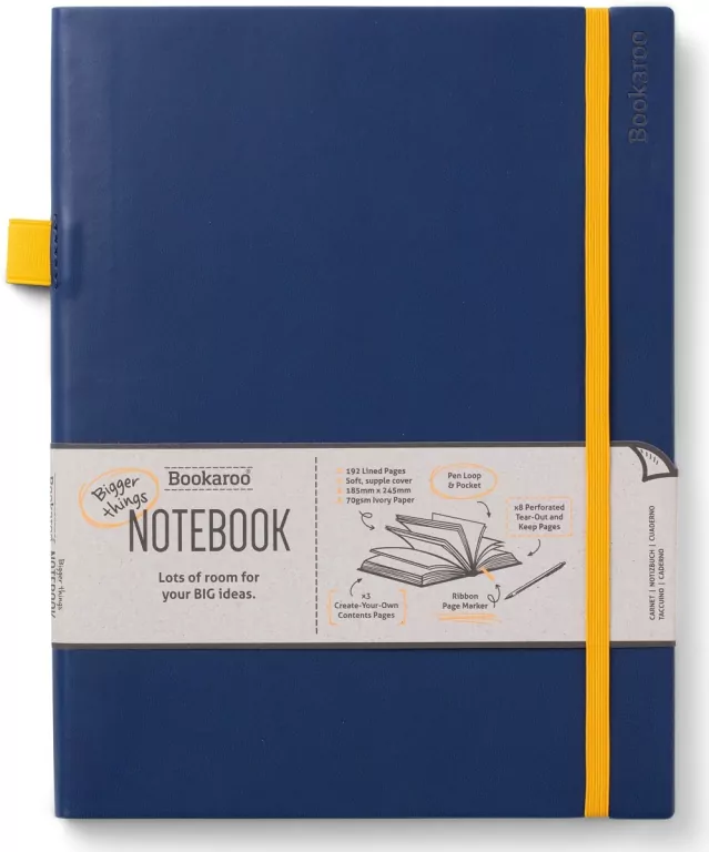 Bookaroo. Notatnik Journal duży, granatowy - tantis.pl