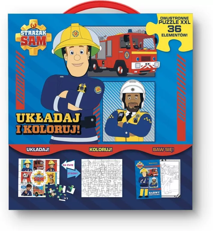 Strażak Sam. Układaj i koloruj - tantis.pl