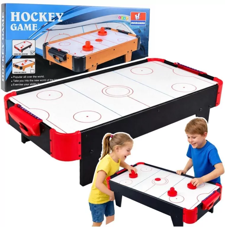 Mini stół air hockey stołowy czarny - tantis.pl