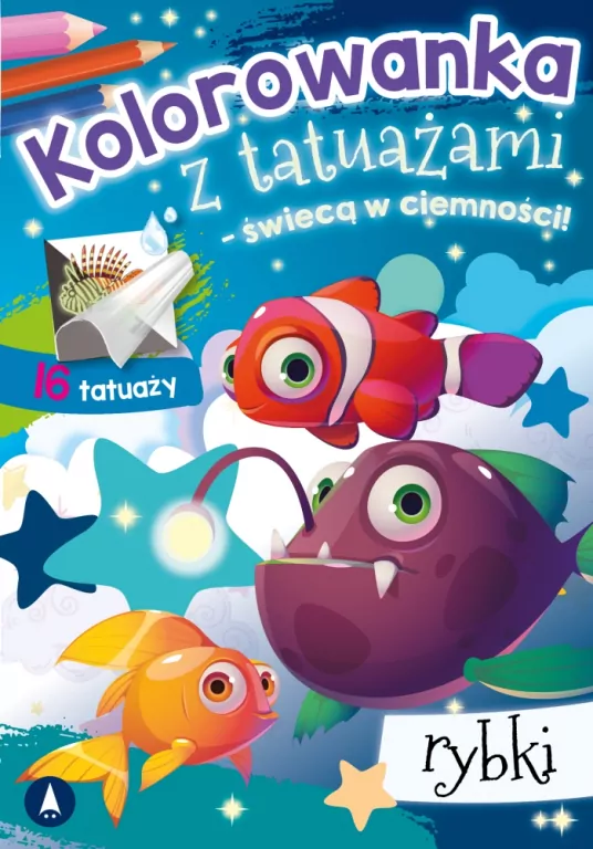 Kolorowanka z tatuażami. Rybki - tantis.pl