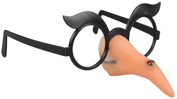 Okulary czarownicy z nosem - tantis.pl