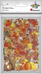 Naklejki foliowe 8 plansz dynie, liście, grzyby