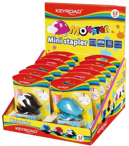 Zszywacz mini keyroad z zszywkami mix - tantis.pl