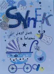 Karnet Przestrzenny B6: Narodziny chłopiec wózek