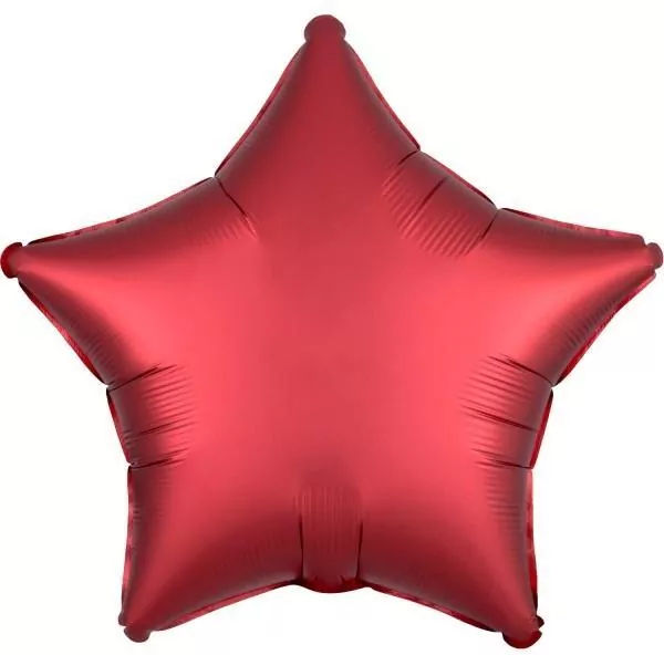Balon foliowy Lustre Dark czerwony gwiazda 48cm - tantis.pl