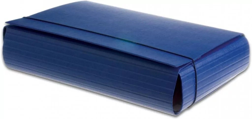 Teczka łamana A4/8cm na gumkę Eco granat PENMATE - tantis.pl