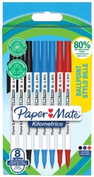 Długopis Kilometrico 1,0mm. Czarny, 8 sztuk