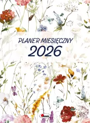 Kalendarz 2026 planer miesięczny A4 Kwiaty