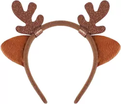 Opaska renifera z uszami brązowa